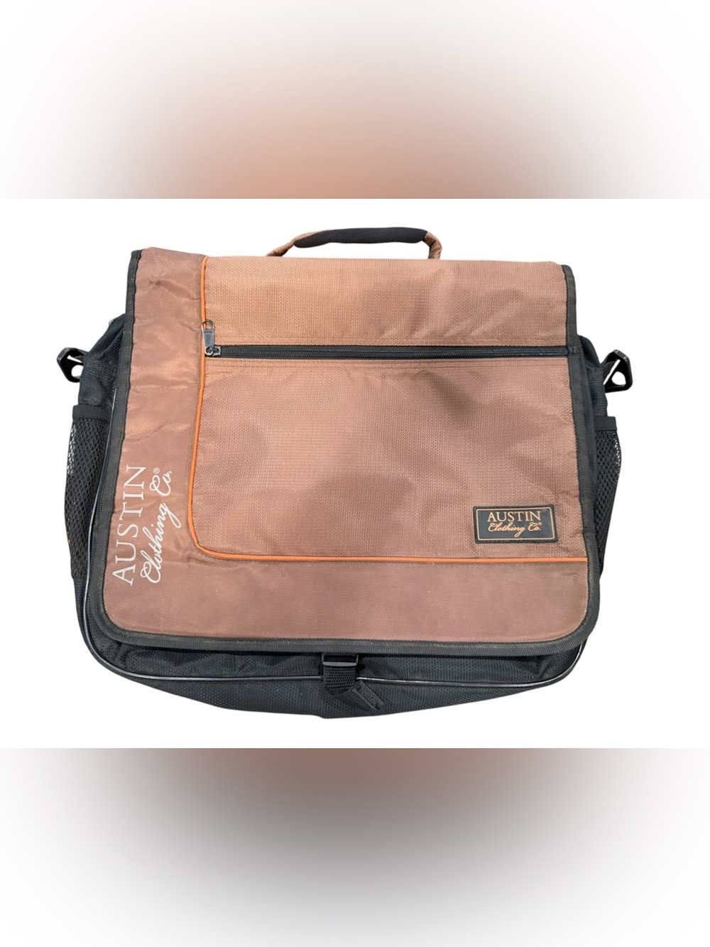 Austin Clothing Co. Two-Tone Brown and Black Messenger Bag